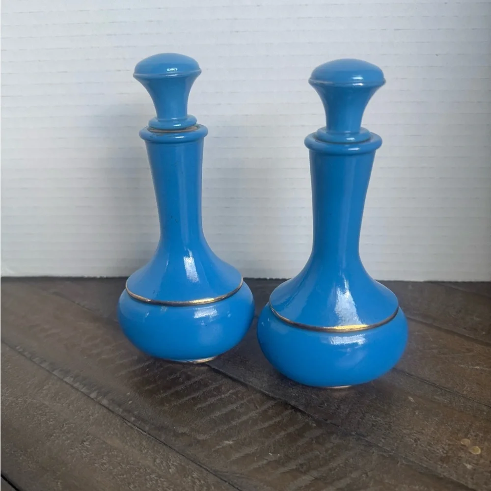 AVON Elegant Blue Ceramic Bottles